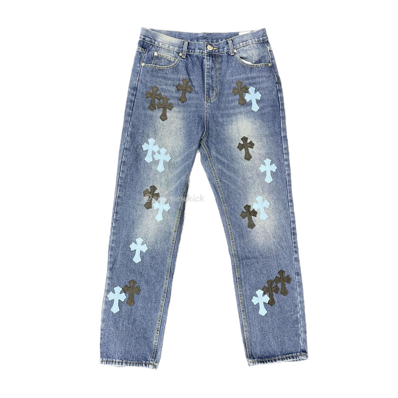 Chrome Hearts Blue Jeans Cross Patch (1) - newkick.cc